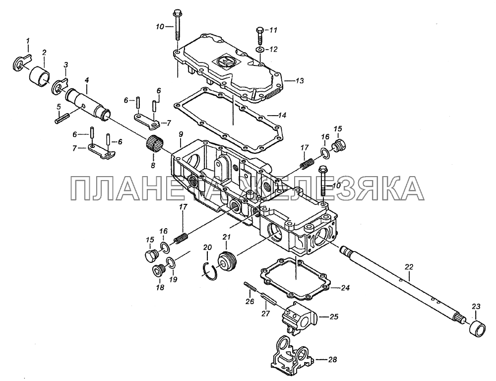 Механизм переключения передач КамАЗ-6520 (Euro-2, 3)